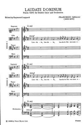 Cavalli, Francesco: Laudate Dominum (vocal score)