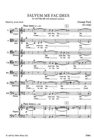 Giovanni Prioli: Salvum me fac Deus.
