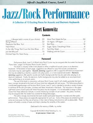Alfred's Basic Jazz/Rock Course: Performance, Level 2