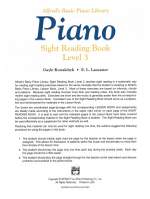Alfred's Basic Piano Course: Sight Reading Book 3 Product Image