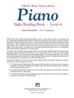 Alfred's Basic Piano Course: Sight Reading Book 4 Product Image