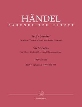 Handel, GF: Sonatas (6) (HWV 380-385), Vol. 2: No.3 & 4 (Urtext)