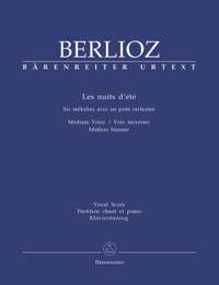 Berlioz, H: Les nuits d'ete. Six melodies avec un petit orchestre (Urtext)