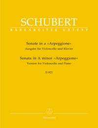 Schubert, F: Sonata for Arpeggione in A minor (D.821) arranged for Cello