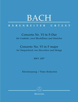 Bach, JS: Concerto for Keyboard No.6 in F (BWV 1057) (Urtext)