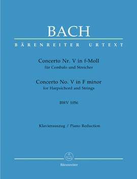 Bach, JS: Concerto for Keyboard No.5 in F minor (BWV 1056) (Urtext)