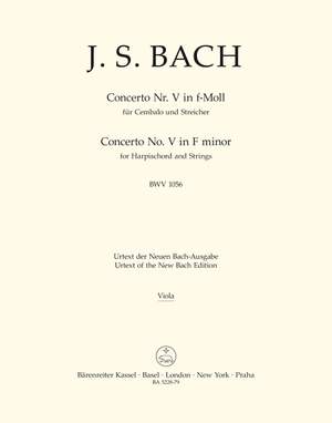 Bach, JS: Concerto for Keyboard No.5 in F minor (BWV 1056) (Urtext)