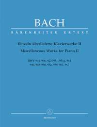 Bach, JS: Miscellaneous Works for Piano II (Urtext). (BWV 904,906,923,951,951a,944,946,948-950,952,959,961,967)