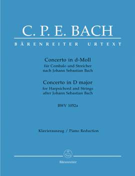 Bach, JS: Concerto for Keyboard in D minor (BWV 1052a) (Urtext). Version by C P E Bach. First Edition