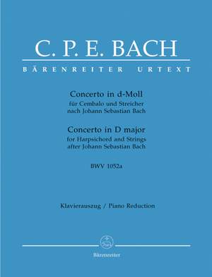Bach,&#x20;JS&#x3A;&#x20;Concerto&#x20;for&#x20;Keyboard&#x20;in&#x20;D&#x20;minor&#x20;&#x28;BWV&#x20;1052a&#x29;&#x20;&#x28;Urtext&#x29;.&#x20;Version&#x20;by&#x20;C&#x20;P&#x20;E&#x20;Bach.&#x20;First&#x20;Edition
