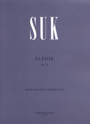 Suk, J: Elegie op. 23 for Piano Trio