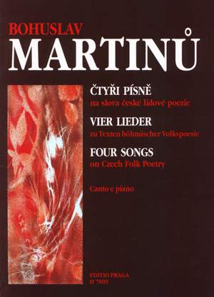 Martinu, B: Four Songs on Czech Folk Poetry (Cz-G-E)