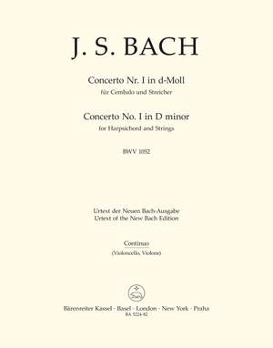 Bach, JS: Concerto for Keyboard No.1 in D minor (BWV 1052) (Urtext)