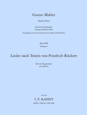 Mahler, G: Lieder nach Texten von Friedrich Rückert