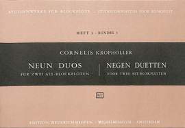 Kropholler: Nine Duets for Treble Recorder