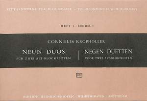Kropholler: Nine Duets for Treble Recorder