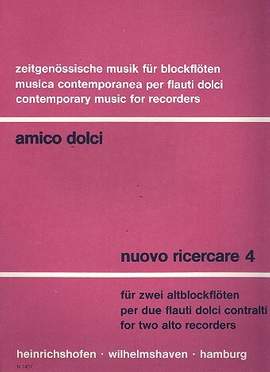 Dolci, Amico: Nuovo Ricercare 4 for 2 treble recorders