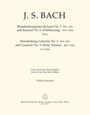 Bach, JS: Brandenburg Concerto No.5 in D (BWV 1050) and Original Version (BWV 1050a) (Urtext)