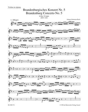 Bach, JS: Brandenburg Concerto No.5 in D (BWV 1050) and Original Version (BWV 1050a) (Urtext)
