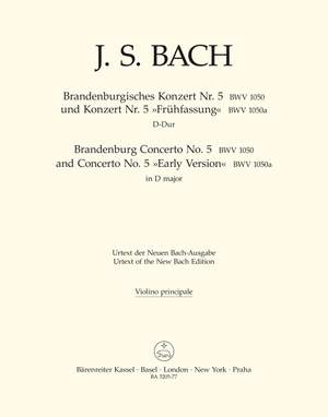 Bach, JS: Brandenburg Concerto No.5 in D (BWV 1050) and Original Version (BWV 1050a) (Urtext)