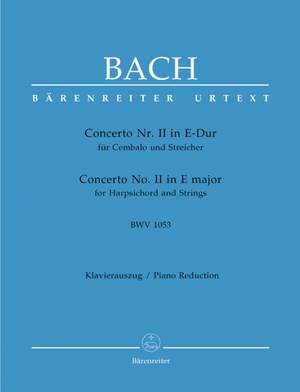 Bach, JS: Concerto for Keyboard No.2 in E (BWV 1053) (Urtext)