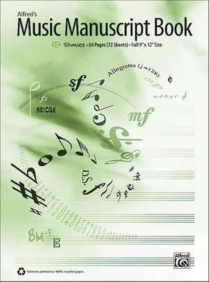 Alfred's Music Manuscript Book, 12-Stave