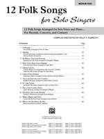 12 Folk Songs for Solo Singers Product Image