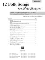 12 Folk Songs for Solo Singers Product Image