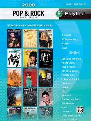 2008 Pop & Rock Sheet Music Playlist