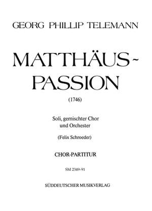 Telemann, Georg Philipp: Matthew Passion Choral Score (Ger)