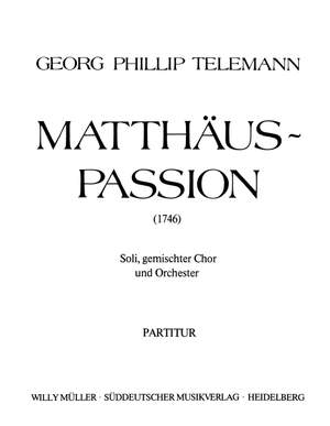 Telemann, Georg Philipp: Matthew Passion Full Score (Ger)