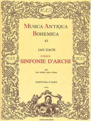 Zach, J: Five Sinfonias for Strings Score & Parts