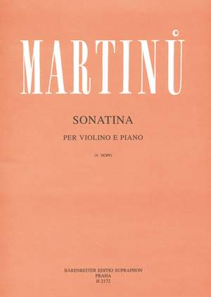 Martinu, B: Sonatina