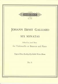 Galliard, J: Sonata No.6 in C