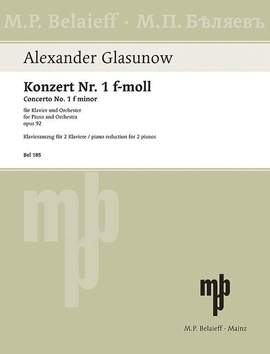 Glazunov, A: Klavierkonzert Nr. 1 f-Moll F minor op. 92