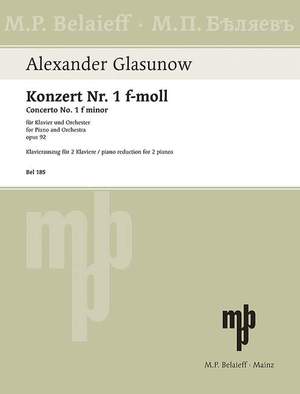 Glazunov, A: Piano Concerto No 1 F minor op. 92