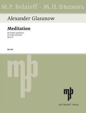 Glazunov, A: Meditation D major op. 32