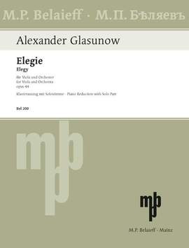 Glazunov, A: Elegy G minor op. 44