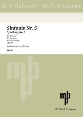 Glazunov, A: Sinfonie Nr. 5 B-Dur B flat major op. 55