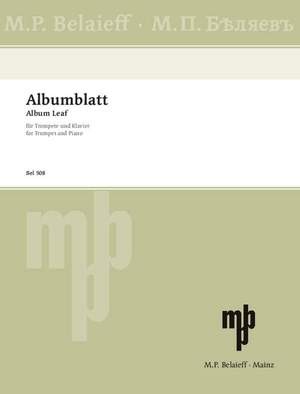 Glazunov: Albumblatt (Album Leaf) in D flat major