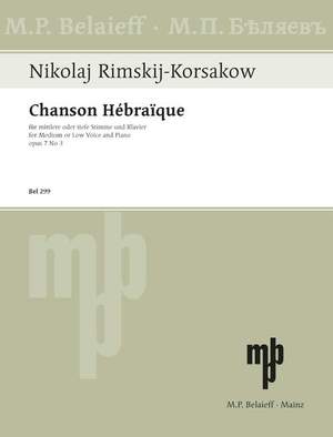 Rimsky-Korsakov, N: Chanson Hébraïque op. 7/2