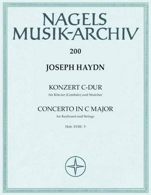Haydn, Joseph: Konzert für Klavier (Cembalo) und Streicher (ohne Viola) C-Dur Hob XVIII:5