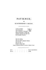 William S. Gilbert/Arthur S. Sullivan: Patience Product Image