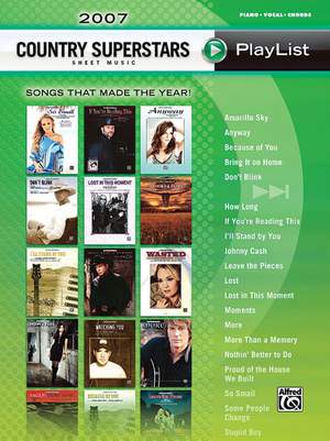 2007 Country Superstars Sheet Music Playlist