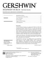 George Gershwin: Rhapsody in Blue (Solo Piano Version) Product Image