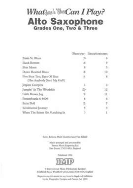 What jazz & blues can I play? Asax 1-3