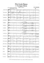 Grieg, Edvard: Five Lyric Pieces (brass band score) Product Image