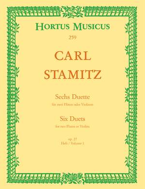 Stamitz, C: Duets (6), Op.27, Vol. 1: Nos 1 - 3