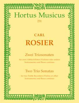 Rosier, C: Trio Sonatas (2) (D min, C min)
