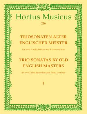 Various Composers: Trio Sonatas by Old English Masters, Bk.1. (W Williams, Sonata in A min, W Corbet, Sonata in C maj)